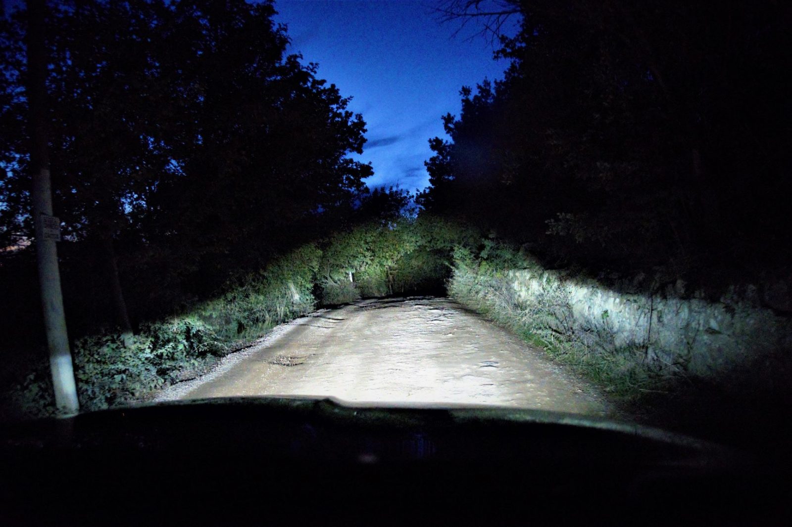 Toscana i mørket bilkjøring