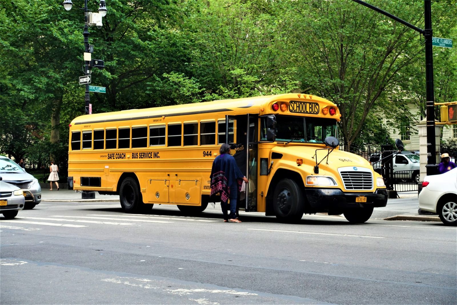 En amerikansk skolebuss