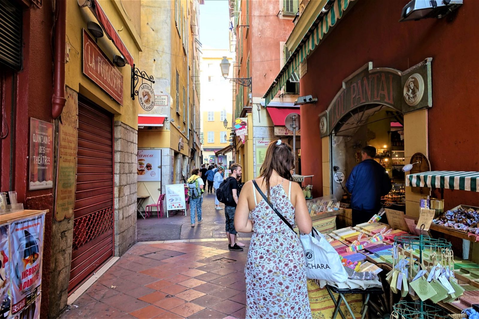 på shopping i Nice