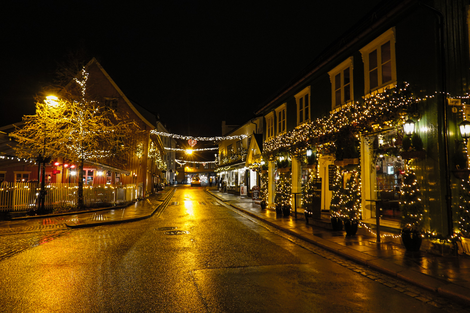 Drøbak by er vakkert pyntet til jul